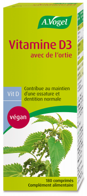 Complément alimentaire avec de l'ortie et de la vitamine D3 végétale